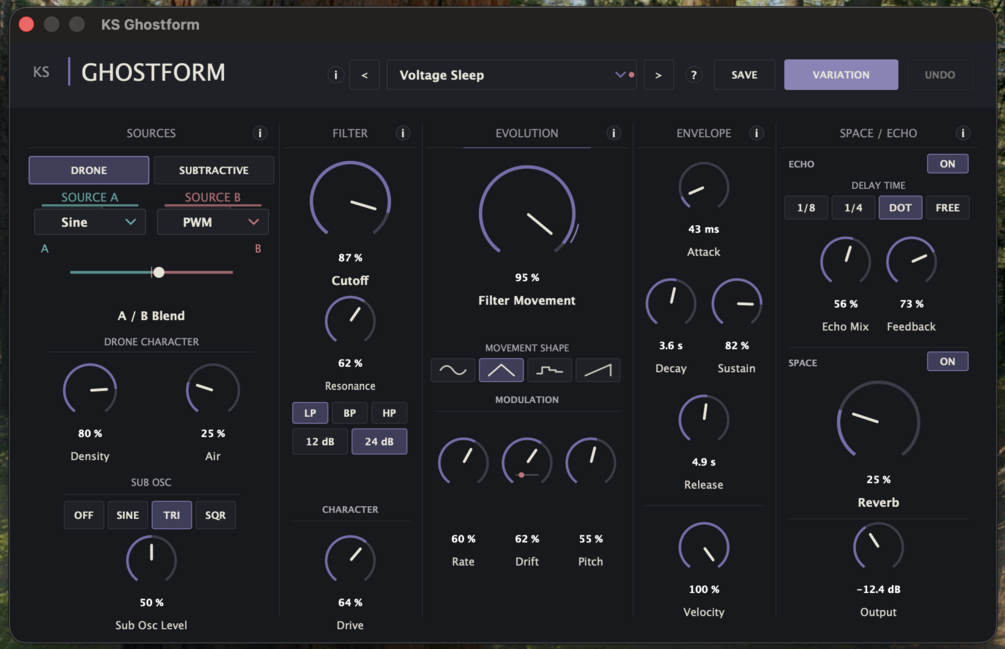 KS Ghostform — Free Evolving Drone & String Synth cover